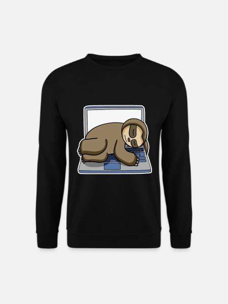 Sloth office funny relax - Unisex Sweatshirt - black