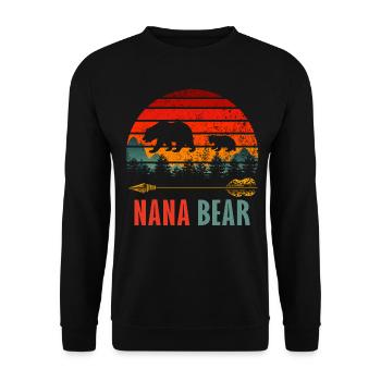 ours nana - Sweat-shirt Unisexe - noir - Devant - Alina (178cm) & Michal (187cm)