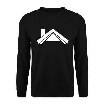 House roof white - Unisex Sweatshirt - black - Front - Alina (178cm) & Michal (187cm)