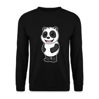 Panda Ours Panda Baby - Sweat-shirt Unisexe - noir - Devant - Alina (178cm) & Michal (187cm)