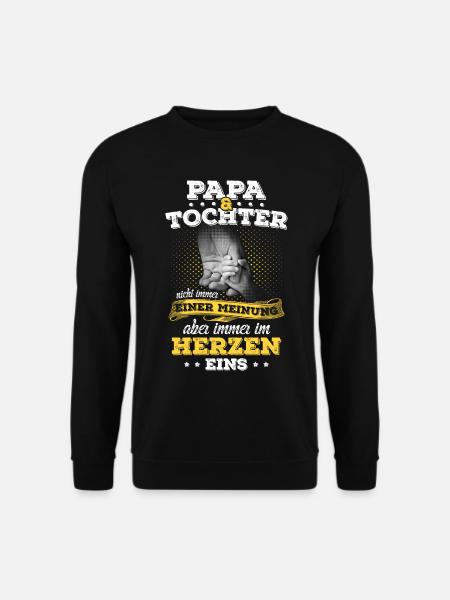 Papa & Tochter Partnerlook Vatertagsgeschenk Vater - Unisex Pullover - Schwarz