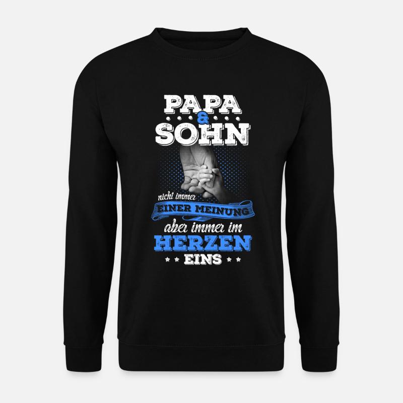 Papa & Sohn Partnerlook Vatertagsgeschenk Vater - Unisex Pullover - Schwarz
