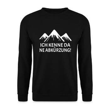 Ich kenn da ne Abkürzung - Unisex Pullover - Schwarz - Vorne - Alina (178cm) & Michal (187cm)