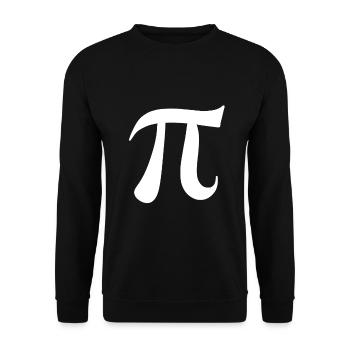 Pi Zeichen weiß Symbol - Unisex Pullover - Schwarz - Vorne - Alina (178cm) & Michal (187cm)