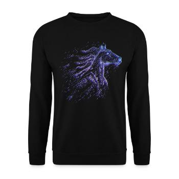 Chevaux Chevaux cheval équitation équitation cadeau - Sweat-shirt Unisexe - noir - Devant - Alina (178cm) & Michal (187cm)