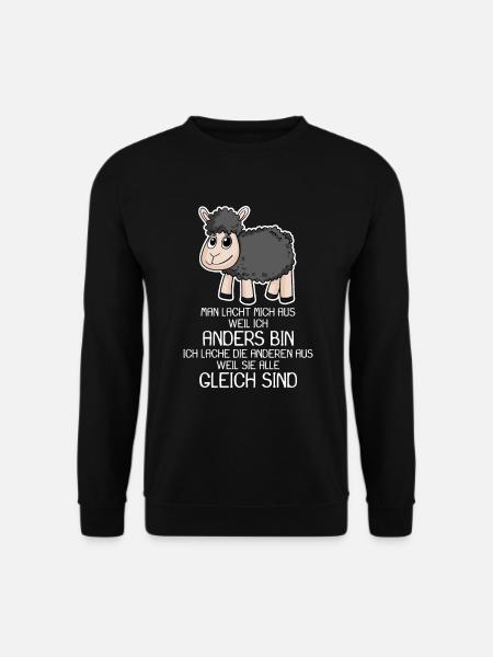 Schwarzes Schaf lustiger Spruch - Unisex Pullover - Schwarz