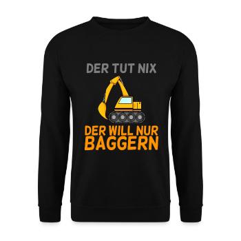 Bagger Baggern - Unisex Pullover - Schwarz - Vorne - Alina (178cm) & Michal (187cm)