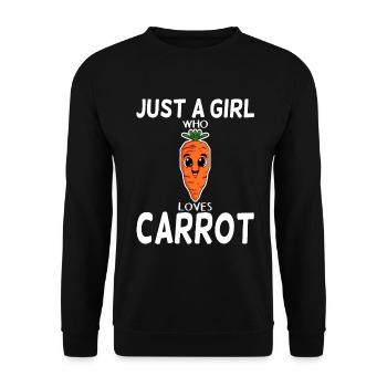 Vegan Carrot Carrot Carrots - Unisex Sweatshirt - black - Front - Alina (178cm) & Michal (187cm)