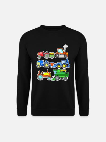 Landmaschinen Landmaschine Bauernhof Fahrzeuge - Unisex Pullover - Schwarz