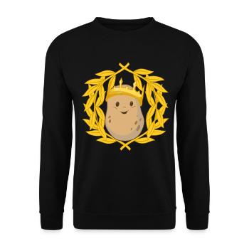 Pommes de terre tubercules roi laurier couronne légumes couronne - Sweat-shirt Unisexe - noir - Devant - Alina (178cm) & Michal (187cm)