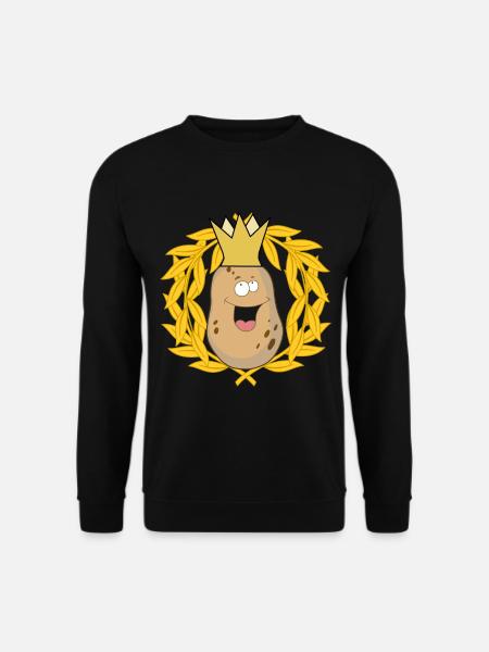 König Kartoffel Knollen Gemüse Lorbeerkranz - Unisex Pullover - Schwarz