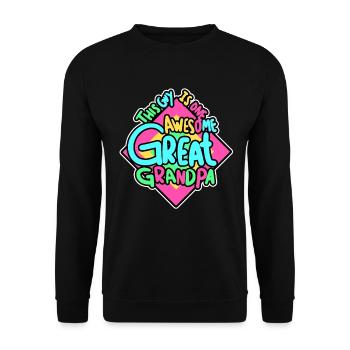 Grand Grand-père Vintage - Sweat-shirt Unisexe - noir - Devant - Alina (178cm) & Michal (187cm)