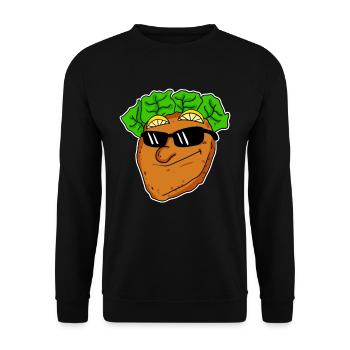 Cool escalopes avec lunettes de soleil - Sweat-shirt Unisexe - noir - Devant - Alina (178cm) & Michal (187cm)
