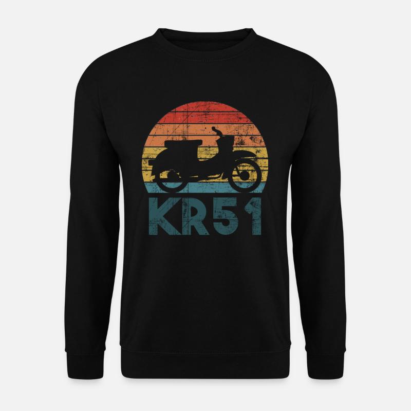 Simson KR51 Schwalbe Zweitakt DDR Moped Mofa - Unisex Pullover - Schwarz
