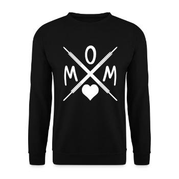 Maman - Maman - Maman - Sweat-shirt Unisexe - noir - Devant - Alina (178cm) & Michal (187cm)