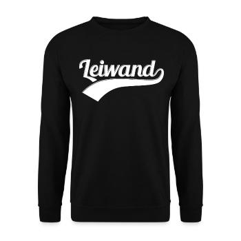 Leiwand Wiener Dialekt Großartig Toll Wienerisch - Unisex Pullover - Schwarz - Vorne - Alina (178cm) & Michal (187cm)