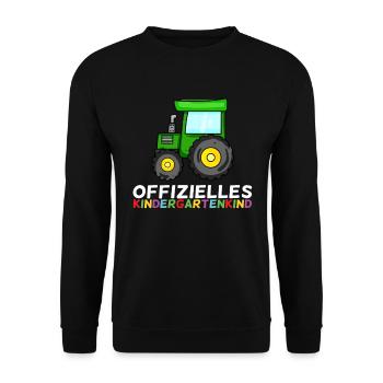 Kindergarten Kindergartenkind - Unisex Pullover - Schwarz - Vorne - Alina (178cm) & Michal (187cm)