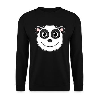 Panda - Unisex Pullover - Schwarz - Vorne - Alina (178cm) & Michal (187cm)
