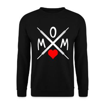 Maman - Maman - Maman - Sweat-shirt Unisexe - noir - Devant - Alina (178cm) & Michal (187cm)