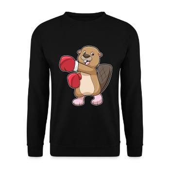 Beaver Boxer Gants de boxe Boxe Boxe - Sweat-shirt Unisexe - noir - Devant - Alina (178cm) & Michal (187cm)
