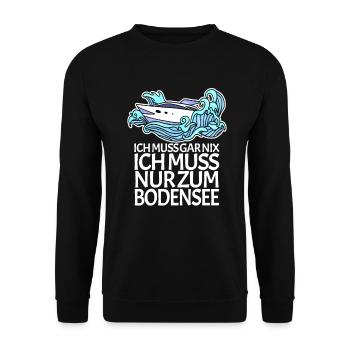 Bodensee - Unisex Pullover - Schwarz - Vorne - Alina (178cm) & Michal (187cm)