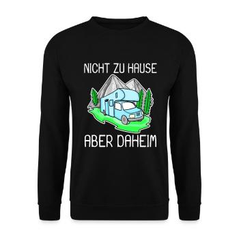 Wohnmobil Blau - Unisex Pullover - Schwarz - Vorne - Alina (178cm) & Michal (187cm)