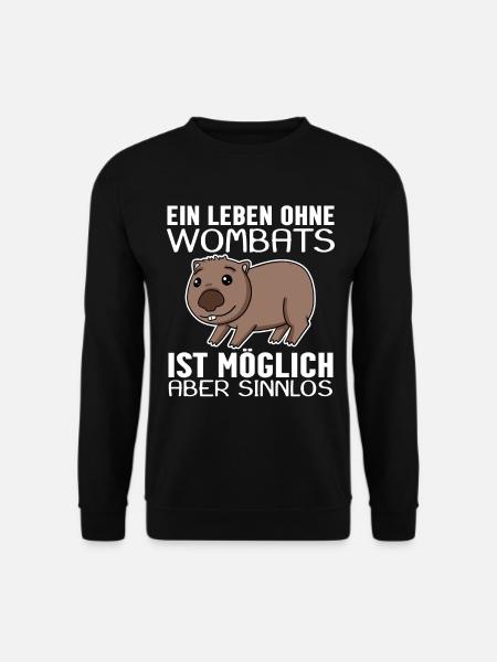 Wombat - Unisex Pullover - Schwarz