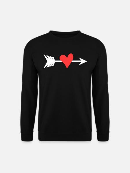 Flèche du cœur - Sweat-shirt Unisexe - noir
