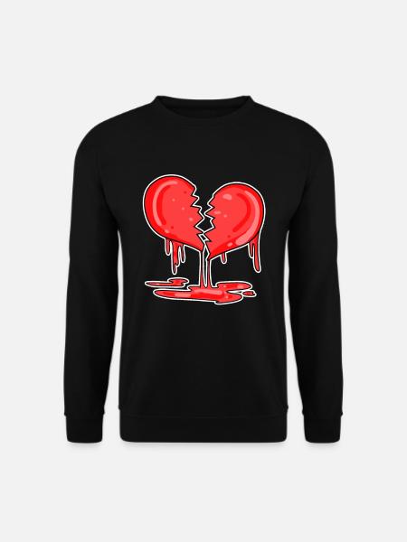 broken heart - Unisex Sweatshirt - black