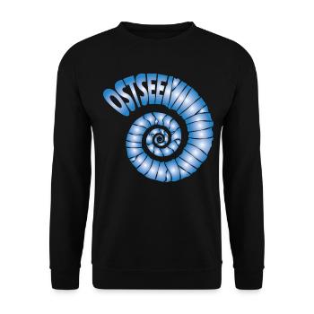 Ostsee Ferien Meer Muschel Urlaub Strand Geschenk - Unisex Pullover - Schwarz - Vorne - Alina (178cm) & Michal (187cm)