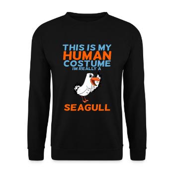 La mouette - Sweat-shirt Unisexe - noir - Devant - Alina (178cm) & Michal (187cm)