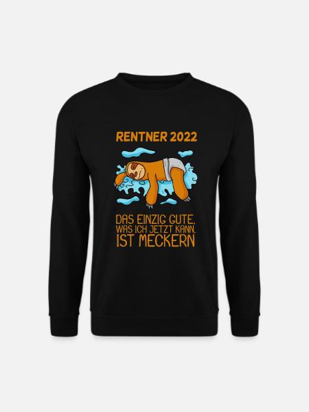 Rentenbeginn 2022 Geschenk - Unisex Pullover - Schwarz