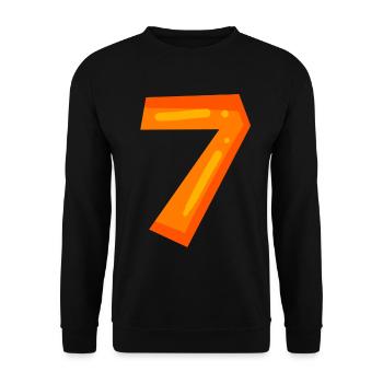 7 - Unisex Pullover - Schwarz - Vorne - Alina (178cm) & Michal (187cm)