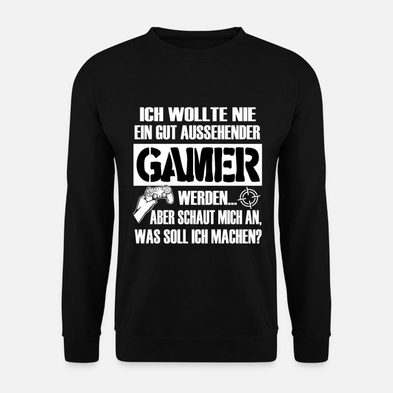Gamer Selbstironie Spruchbild Progamer - Unisex Pullover - Schwarz