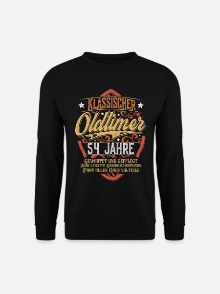 54. Geburtstag Oldtimer - Unisex Pullover - Schwarz