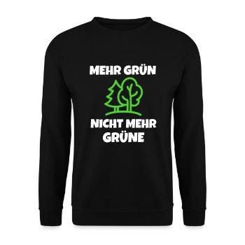 VERTS: Plus de verts - pas plus de verts! - Sweat-shirt Unisexe - noir - Devant - Alina (178cm) & Michal (187cm)