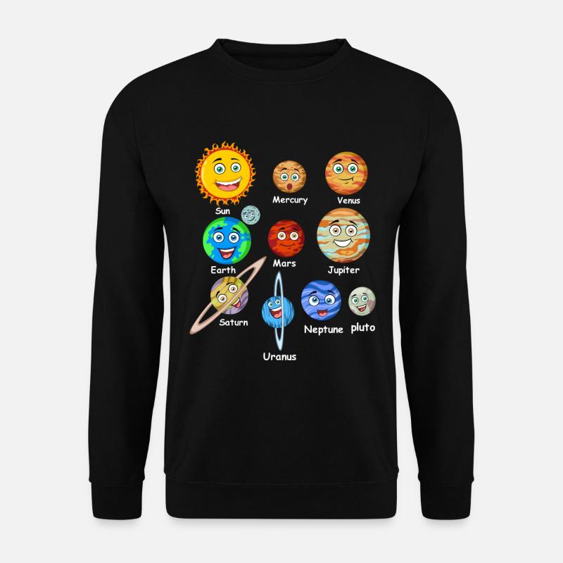 Planeten des Sonnensystems - Unisex Pullover - Schwarz
