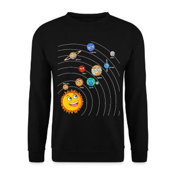 Solar system - Unisex Sweatshirt - black - Front - Alina (178cm) & Michal (187cm)