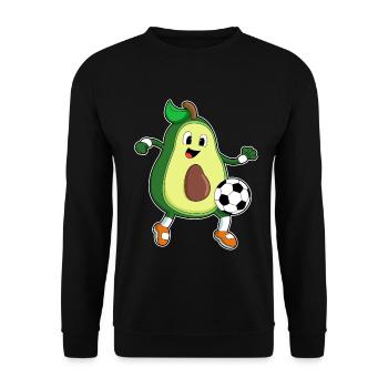 Avocado Soccer Player Soccer - Unisex Sweatshirt - black - Front - Alina (178cm) & Michal (187cm)