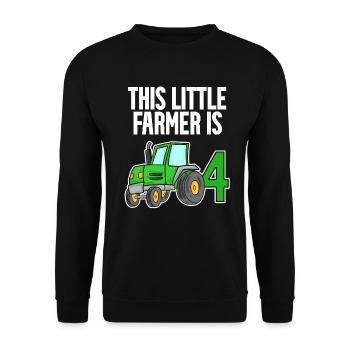 Tracteur 4 ans Garçon 4 anniversaire fils - Sweat-shirt Unisexe - noir - Devant - Alina (178cm) & Michal (187cm)