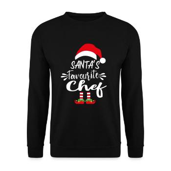 Le chef préféré du Père Noël - Sweat-shirt Unisexe - noir - Devant - Alina (178cm) & Michal (187cm)