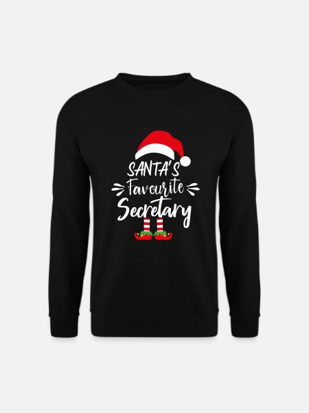 Santa's Favourite Secretary - Unisex Sweatshirt - black