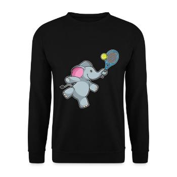 Raquette de tennis éléphant - Sweat-shirt Unisexe - noir - Devant - Alina (178cm) & Michal (187cm)