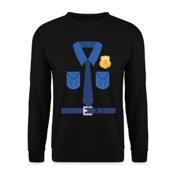 Polizei Geburtstag Halloween - Unisex Pullover - Schwarz - Vorne - Alina (178cm) & Michal (187cm)