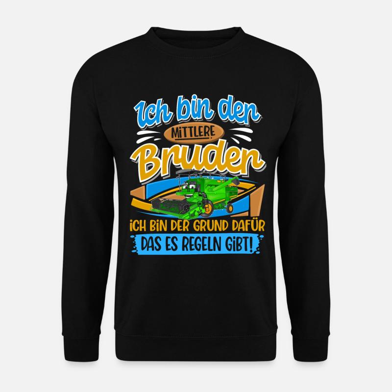Mähdrescher Mittlerer Bruder - Unisex Pullover - Schwarz