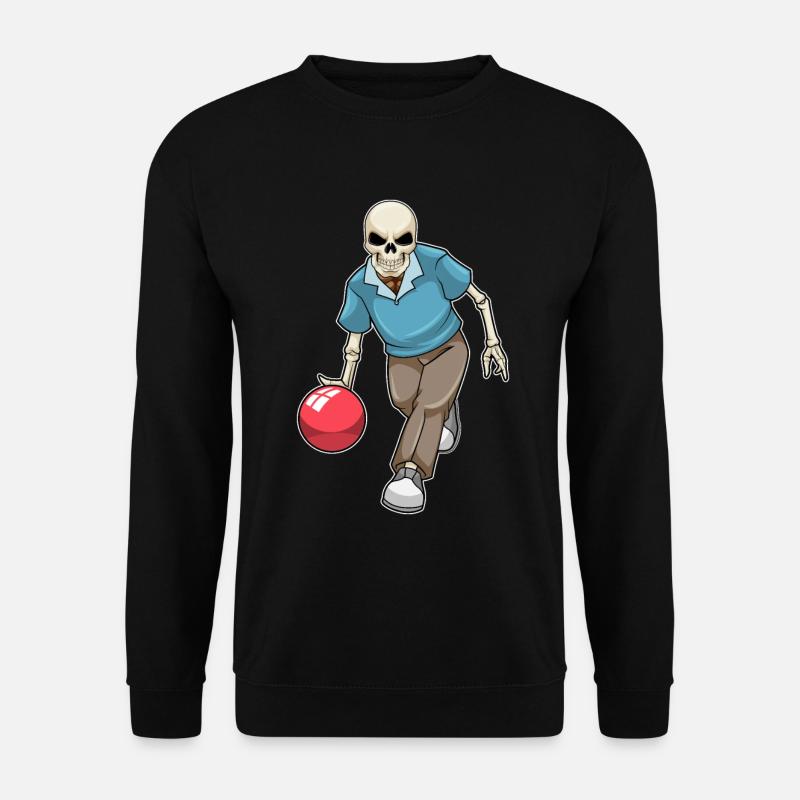Boule de bowling squelette - Sweat-shirt Unisexe - noir