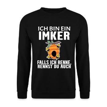 Bienen Imker Biene - Unisex Pullover - Schwarz - Vorne - Alina (178cm) & Michal (187cm)