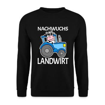 Nachwuchs Landwirt Traktor Geschenk - Unisex Pullover - Schwarz - Vorne - Alina (178cm) & Michal (187cm)