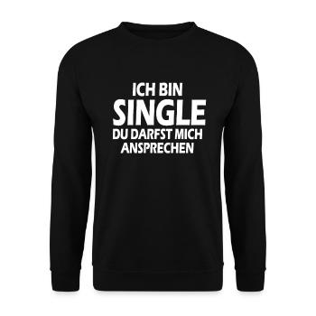 Single - Unisex Pullover - Schwarz - Vorne - Alina (178cm) & Michal (187cm)