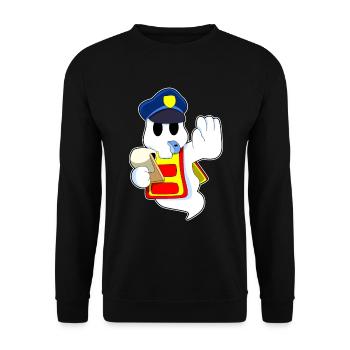 Geist Polizist Strafzettel Polizei - Unisex Pullover - Schwarz - Vorne - Alina (178cm) & Michal (187cm)